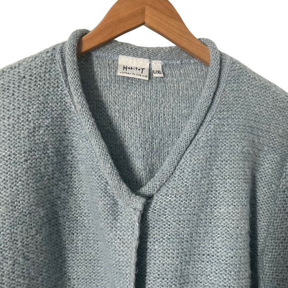 HABITAT Wool Blend Open Cardigan Light  Blue Women's Size L/XL - Picture 3 of 9